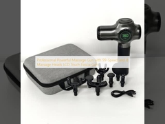 Pistolet de massage professionnel puissant avec 99 vitesses et 8 têtes de massage