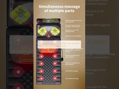 10 têtes de vibration matelas de massage se détendre avec un oreiller amovible