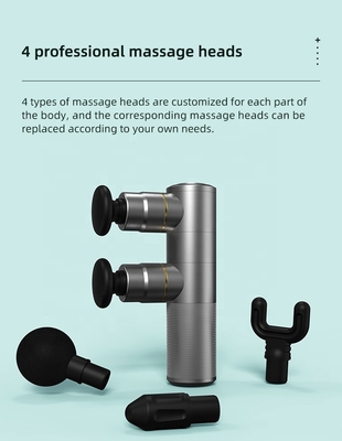 5 vitesses 2 têtes pistolet de massage à fascia intelligent rechargeable masseur à fascia intelligent