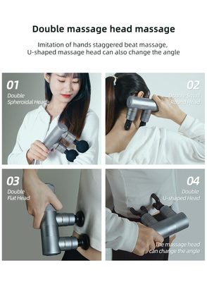 5 vitesses 2 têtes pistolet de massage à fascia intelligent rechargeable masseur à fascia intelligent