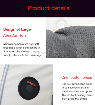 Coussin de massage Shiatsu à tricot en 3D avec intensité réglable par la chaleur
