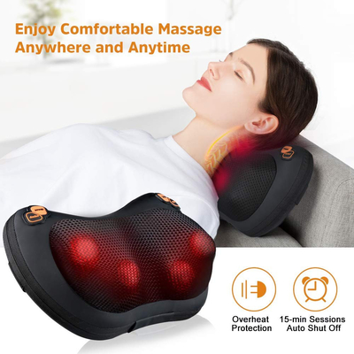 36W coussin de massage chauffé 4 mode coussin de massage vibrant couvert en cuir PU