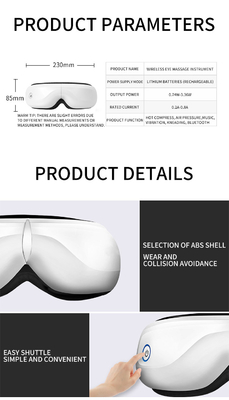 Massageur oculaire professionnel Bluetooth pour améliorer la circulation oculaire et le confort de l'œil