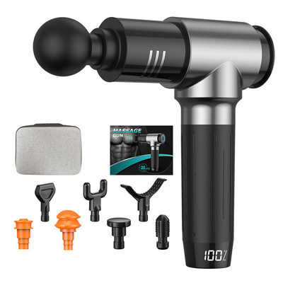 Pistolet de masseur à percussion en fibre de carbone ultra léger de 2,2 livres avec bras réglable et écran LCD