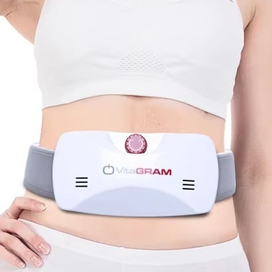 Ceinture de massage du ventre en cuir en relief Ceinture de vibration de la graisse du ventre de type C