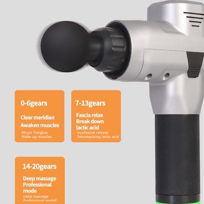 Massageur musculaire sans fil en argent 6hr rechargeable Massageur de percussion de tissus profonds