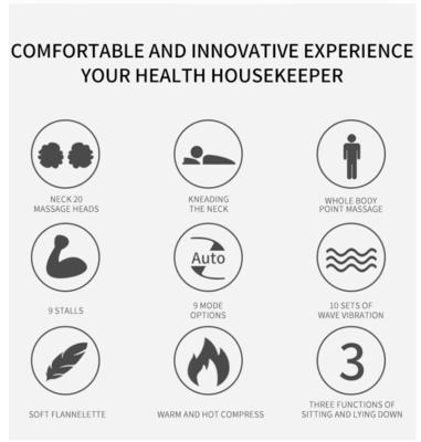 Lit de massage pliable pour tout le corps avec conception pliable et thérapie thermique ciblée apaisante