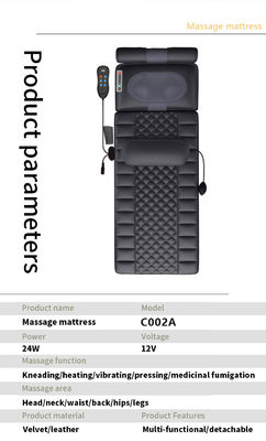 Niveaux d'intensité réglables Modes de massage Matelas pliable de massage pour thérapie personnalisée Système d'arrêt automatique au bureau