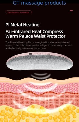 Ceinture chauffante et massante rose pour règles - Coussin chauffant pour soulager les douleurs abdominales des femmes avec affichage numérique